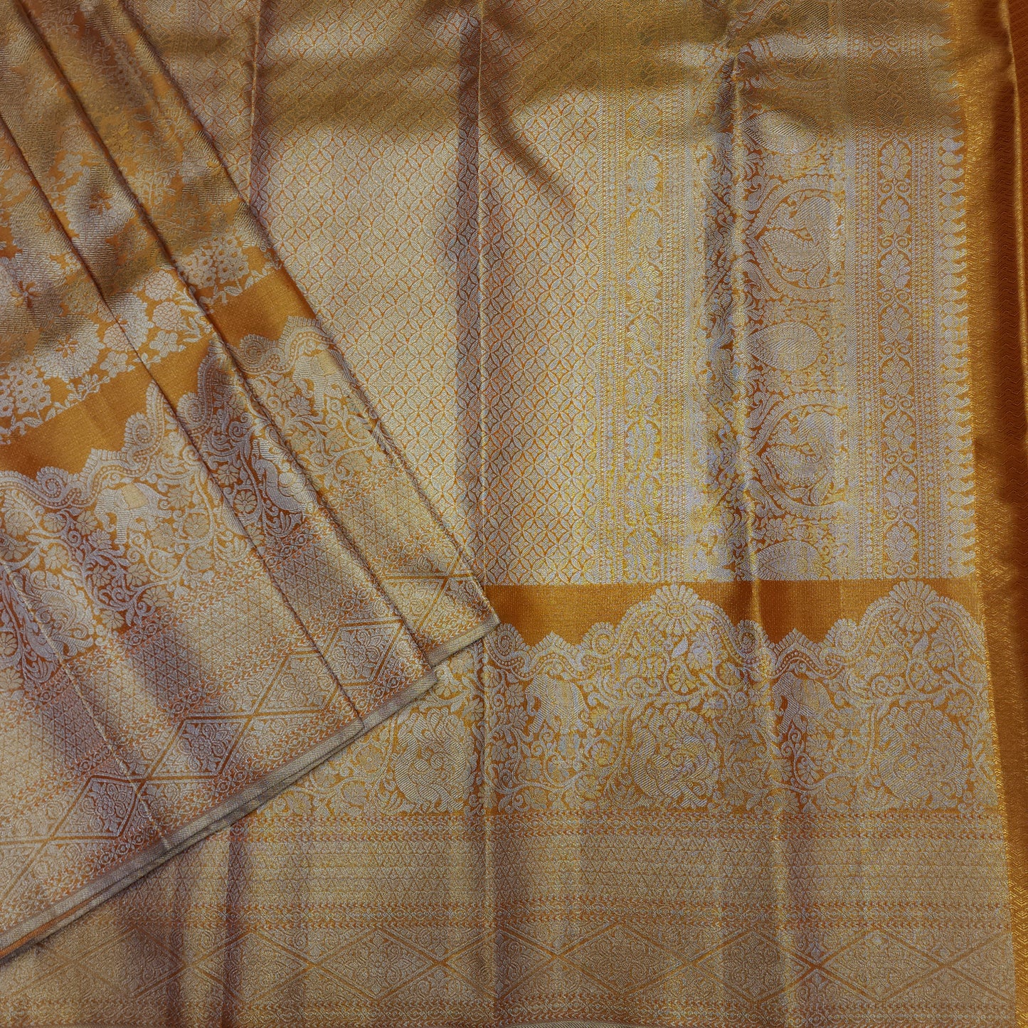 Pure tissue Bridal Kanchi Pattu Handloom Saree