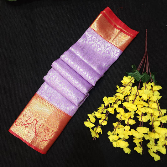 Special Lavender Semi Kanchi Pattu Saree