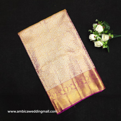 Pure 2G Jariwarp Brocade Handloom Tissue Sarees