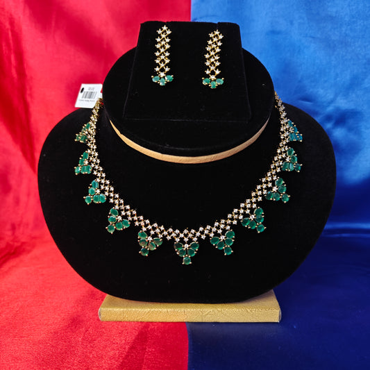 Beautiful Mini Haaram In Green Stone