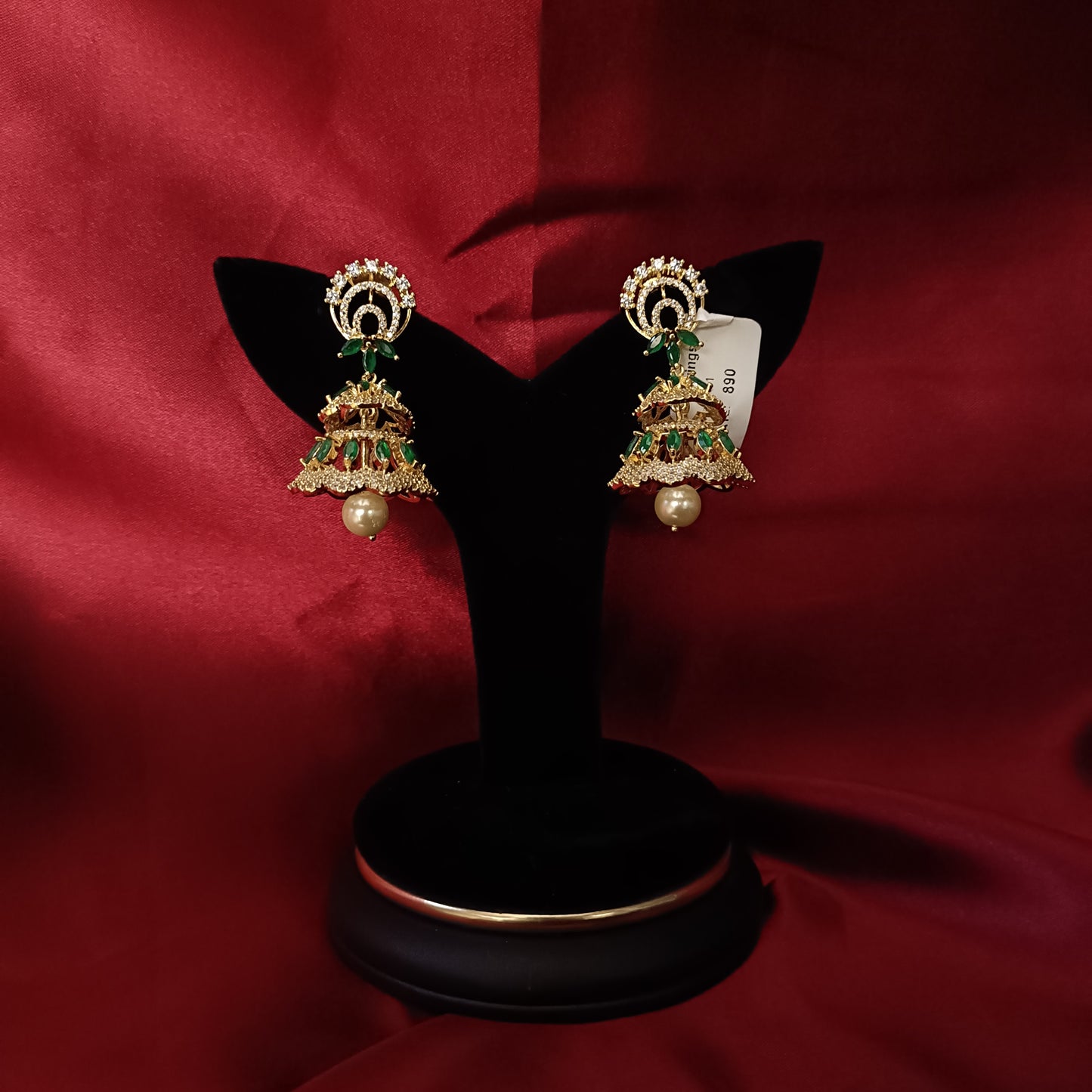 Fancy Emrold CZ Jhumkas