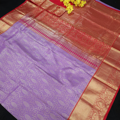 Special Lavender Semi Kanchi Pattu Saree
