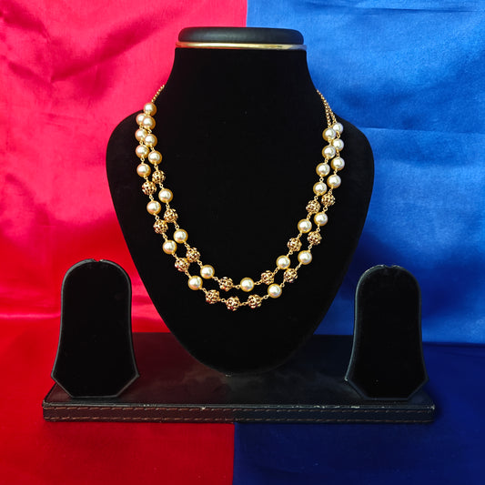 Beautiful  Double Layered Pearls Mala