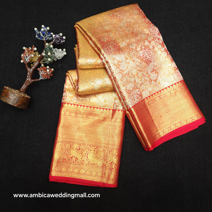 Pure tissue Bridal Kanchi Pattu Handloom Saree