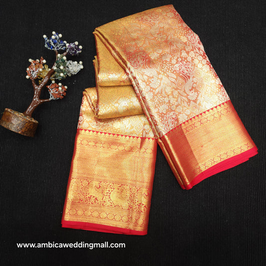 Pure tissue Bridal Kanchi Pattu Handloom Saree