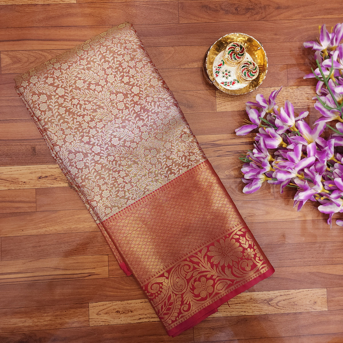 1 Gram Gold Semi Pattu Saree