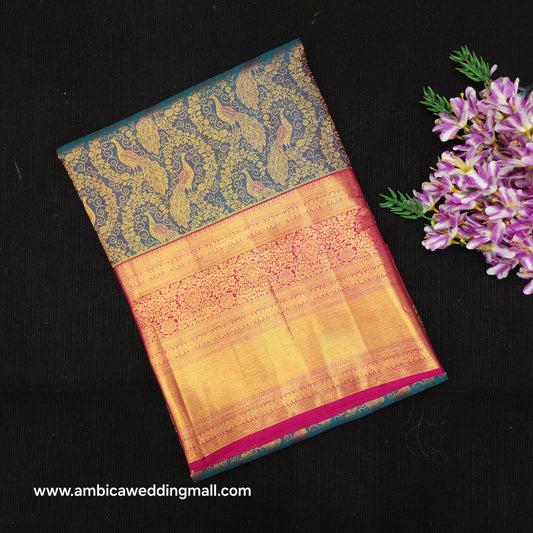 Bridal Resham Pure Handloom Kanchi Sarees