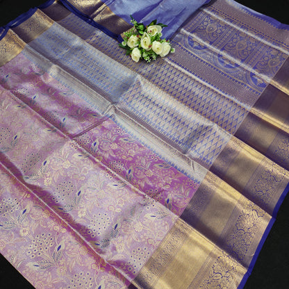 Semi Kanchi Pattu Tissue Saree