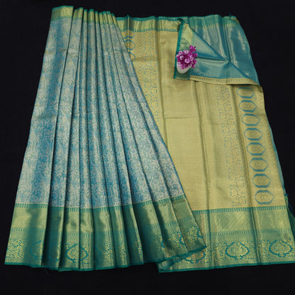 ✨️Semi Kanchi Pattu One Gram Gold Saree💫