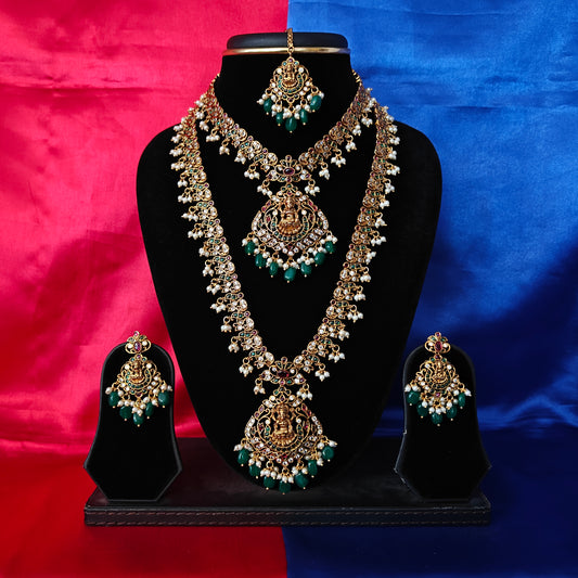 Beautiful Jadau Kundan Combo Set