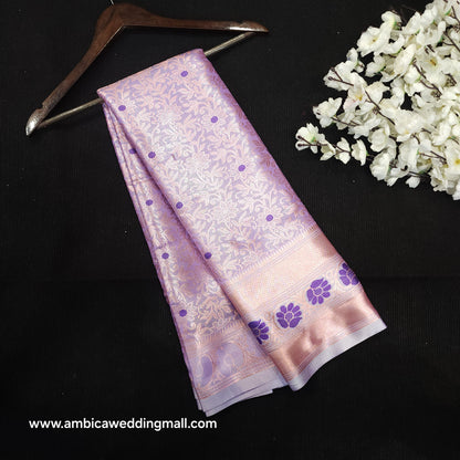 Banaras fancy Pastel combination sarees 😍