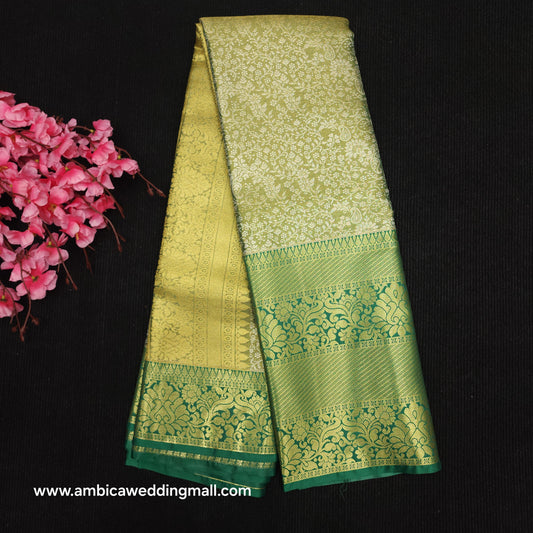 ✨️Semi Kanchi Pattu One Gram Gold Saree💫