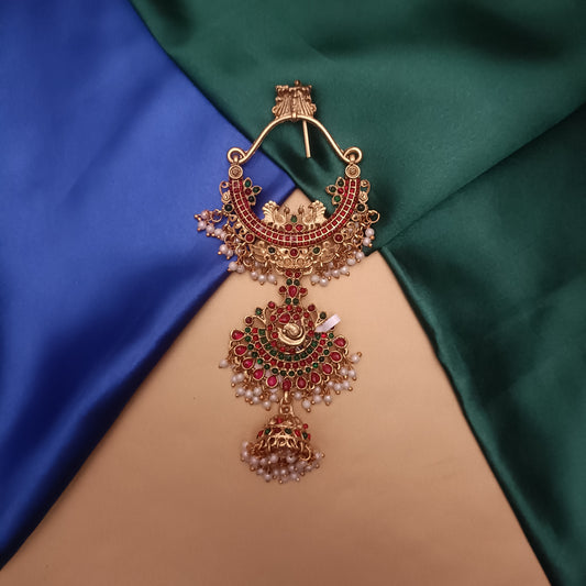 Beautiful Short Jada In Kundan Stone