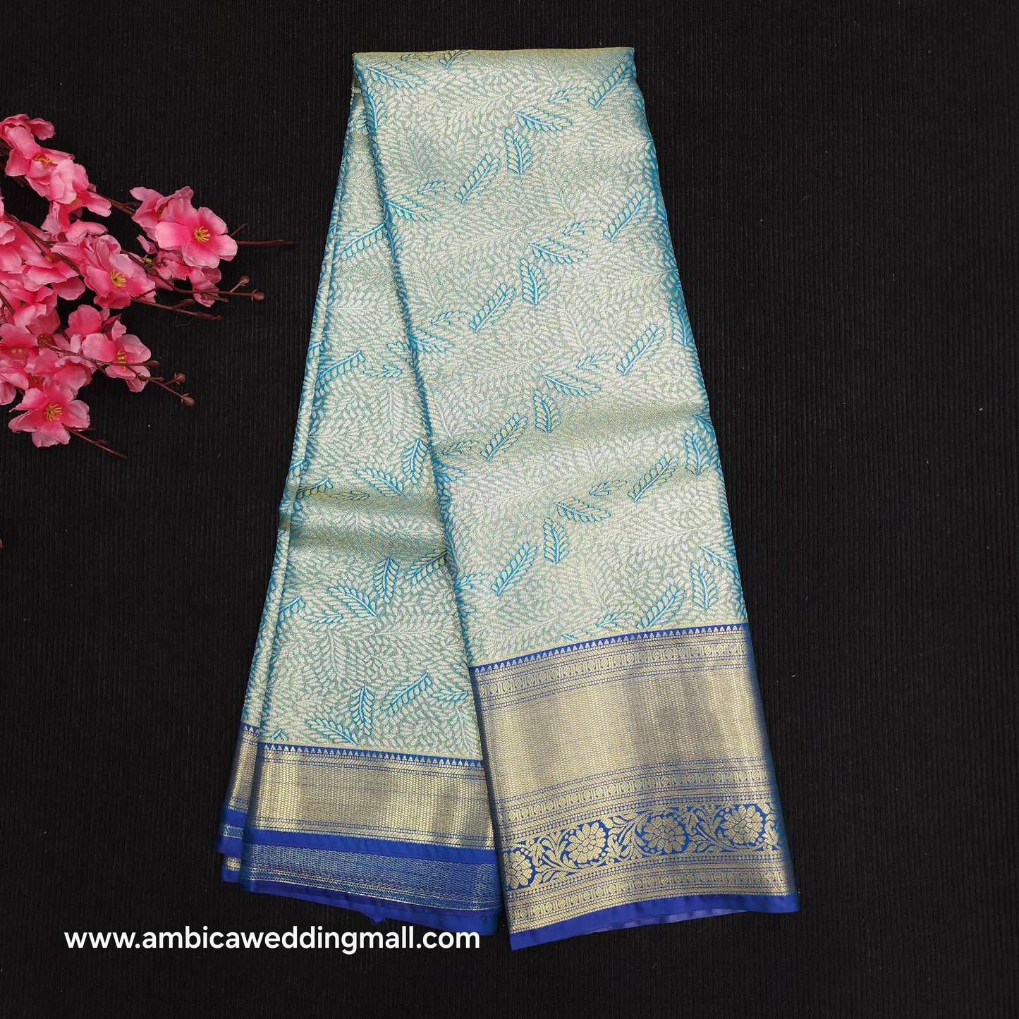 ✨️Semi Kanchi Pattu One Gram Gold Saree💫