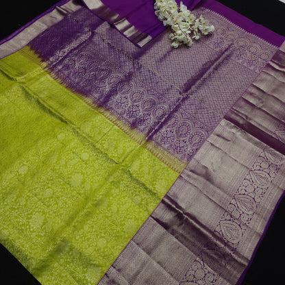 Pure German Silver Zari Pattu Saree