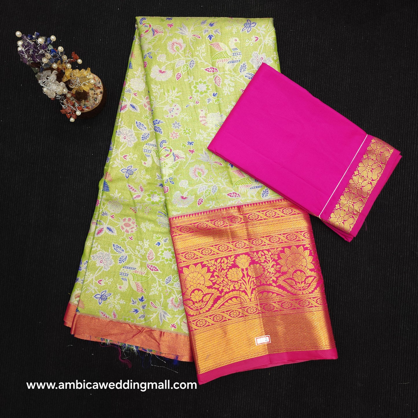 Buy Stunning Kanchi pattu mix L Kalamkari Lehenga [Free Size]