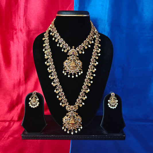 Beautiful Nakshi Combo Set With Laxmi Idol - Ambica Wedding Mall