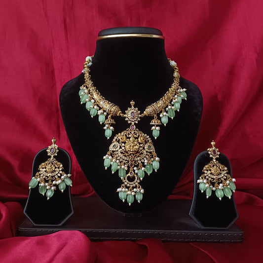 Beautiful Laxmi Idol Kante Necklace