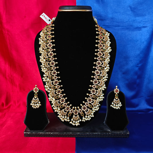 Beautiful Guttapusalu Long Necklace