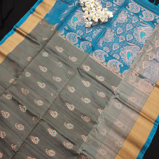 Handloom Kanchi Pattu Butta Light Weight Saree