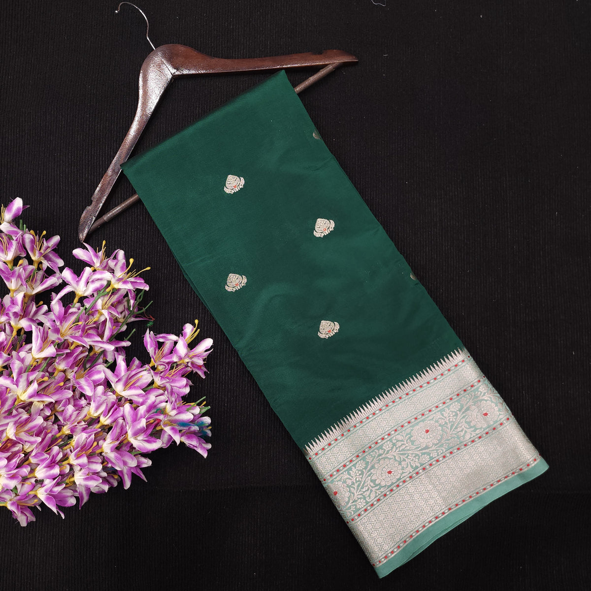 Banaras Green Mango Saree