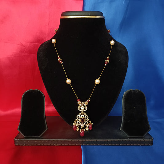 Beautiful Invisible Chain In Pista Green Beads