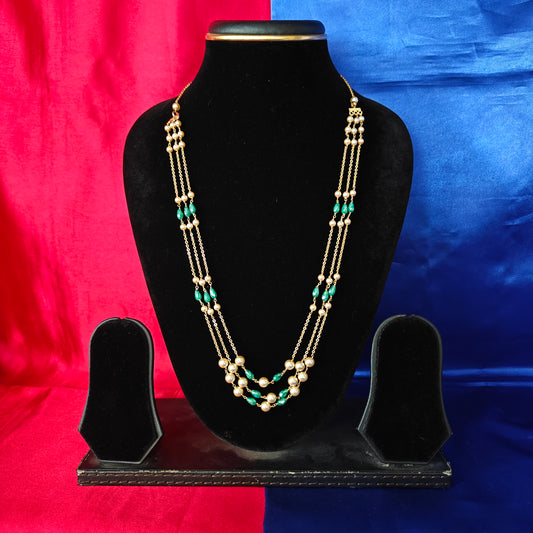 Beautiful Beads Mala In Green Colour