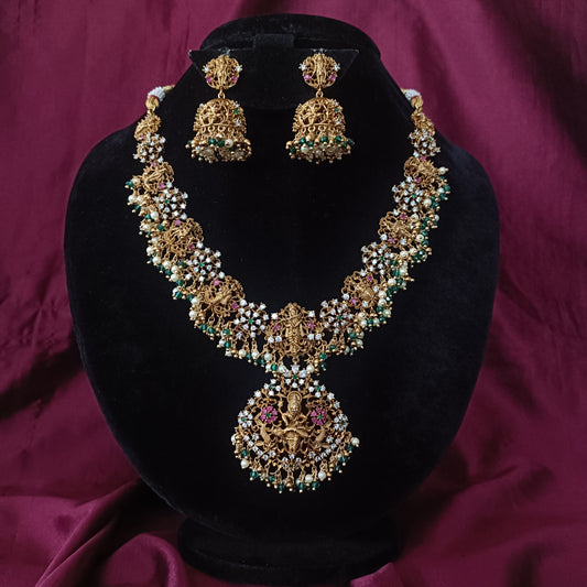 Beautiful Nakshi Dashavatar Short Necklace