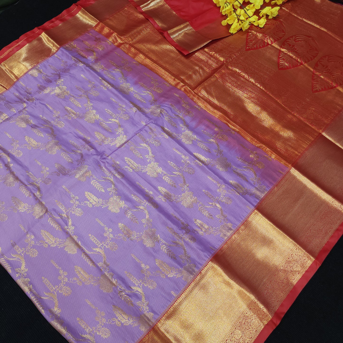 Special Lavender Semi Kanchi Pattu Saree