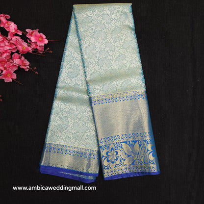✨️Semi Kanchi Pattu One Gram Gold Saree💫