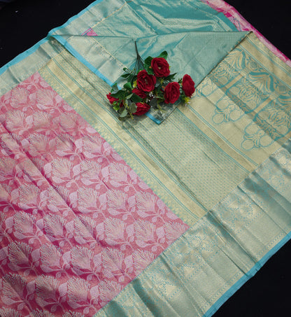 Semi kanchi pattu tissue 2 Gram Gold Sarees🛍️