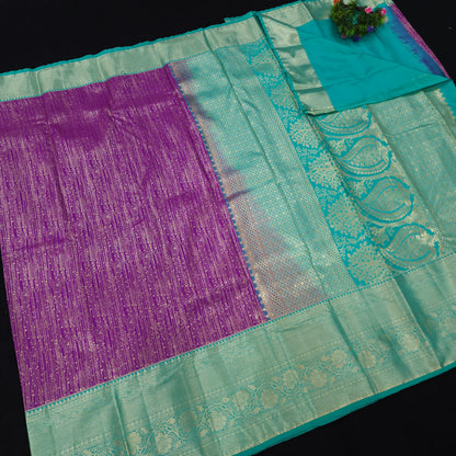 Resham Mix Kanchi Pattu Checks Sarees