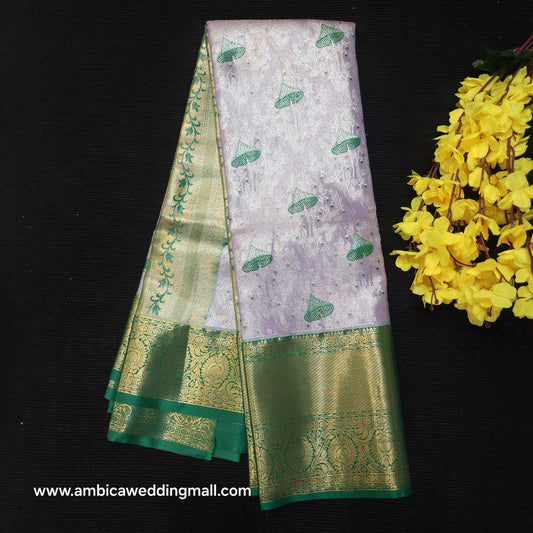 Semi Kanchi Pattu Tissue Sarees