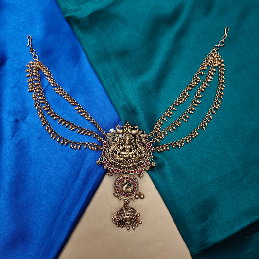 Beautiful Nakshi Short Jada With Side Matil