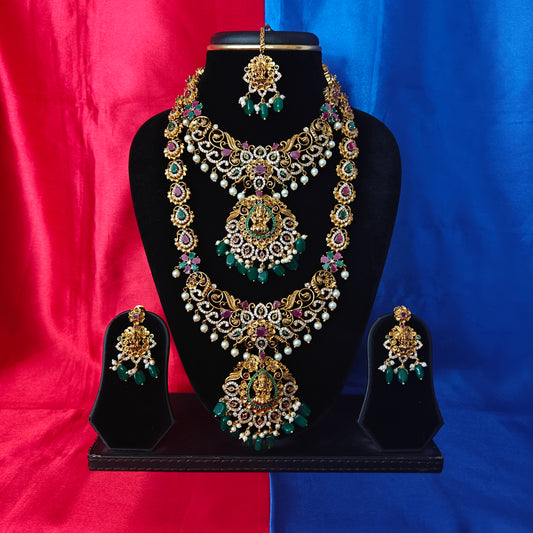 Beautiful Nakshi Combo Set With Laxmi Idol