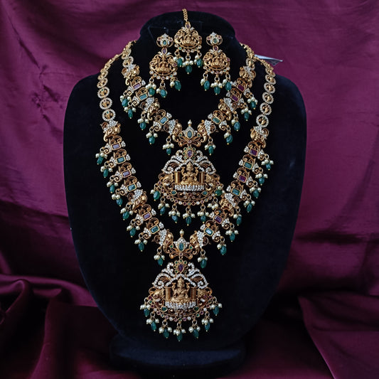 Beautiful Nakshi Combo Set With Monalisa Beads