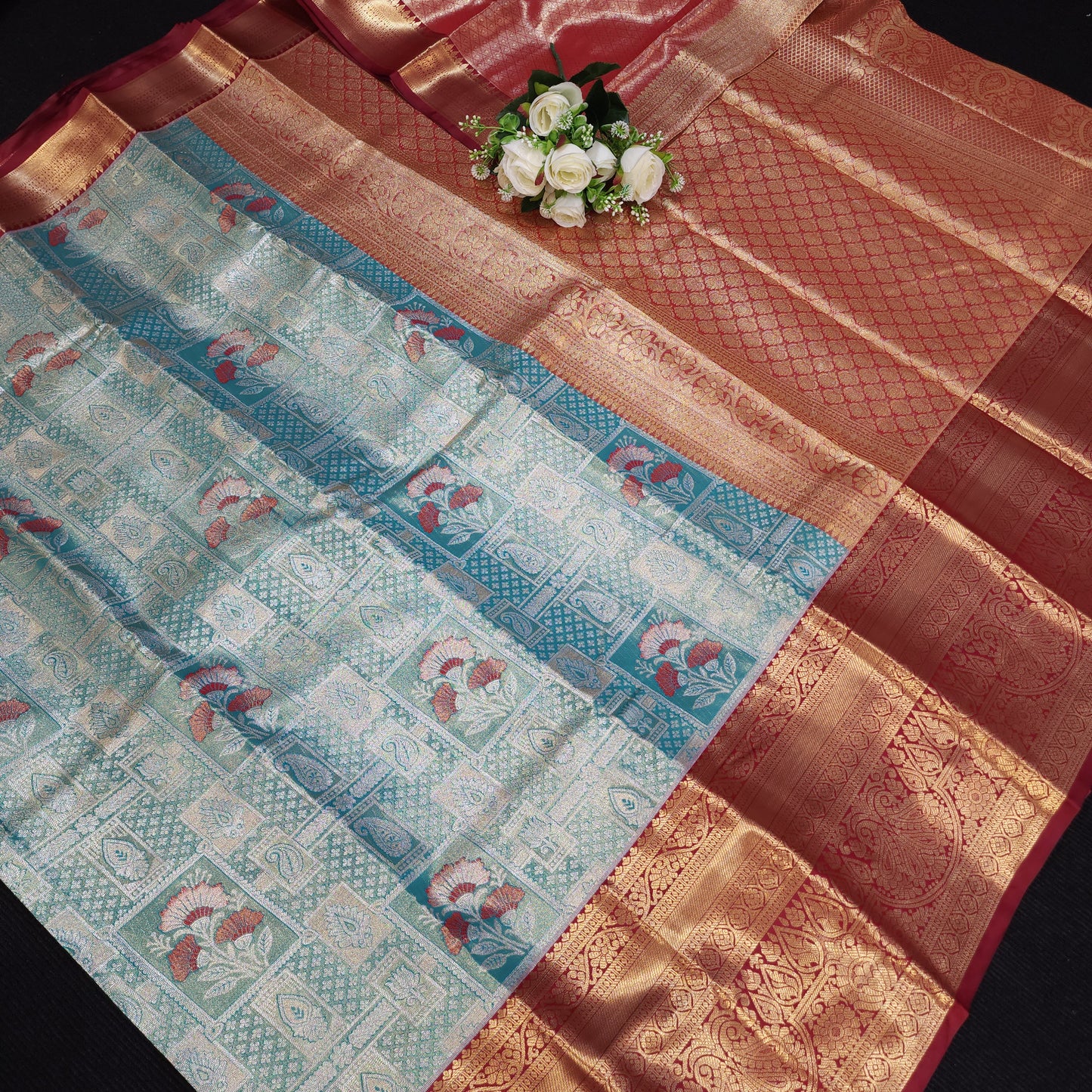 Semi Kanchi Pattu Tissue Saree