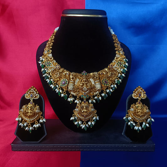 Beautiful Nakshi Bridal Short Necklace