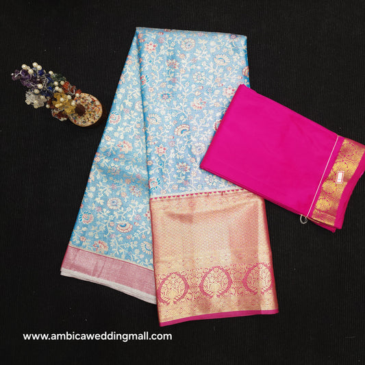 Buy Stunning Kanchi pattu mix Lehenga [Free Size]
