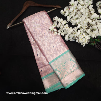 Banaras fancy Pastel combination sarees 😍