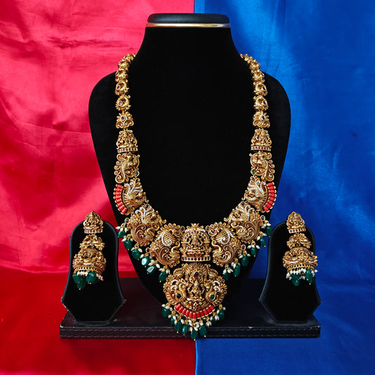 Beautiful Bridal Nakshi Long Necklace