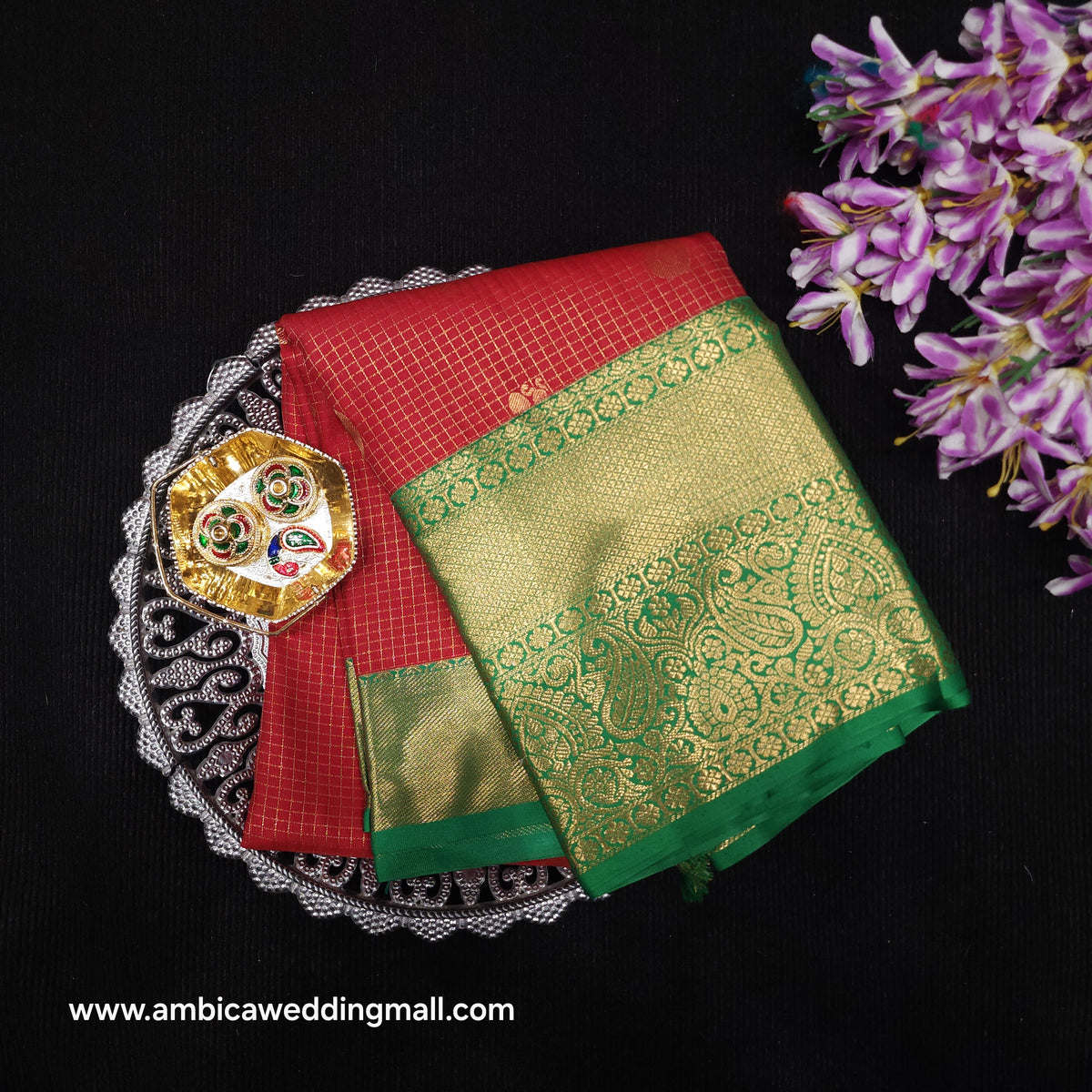 Vintage Checks Kanchi Pattu trending Saree