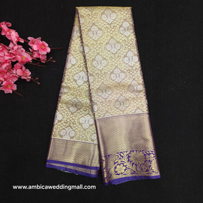 ✨️Semi Kanchi Pattu One Gram Gold Saree💫