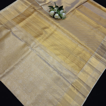 Pure 2G Jariwarp Brocade Handloom Tissue Sarees