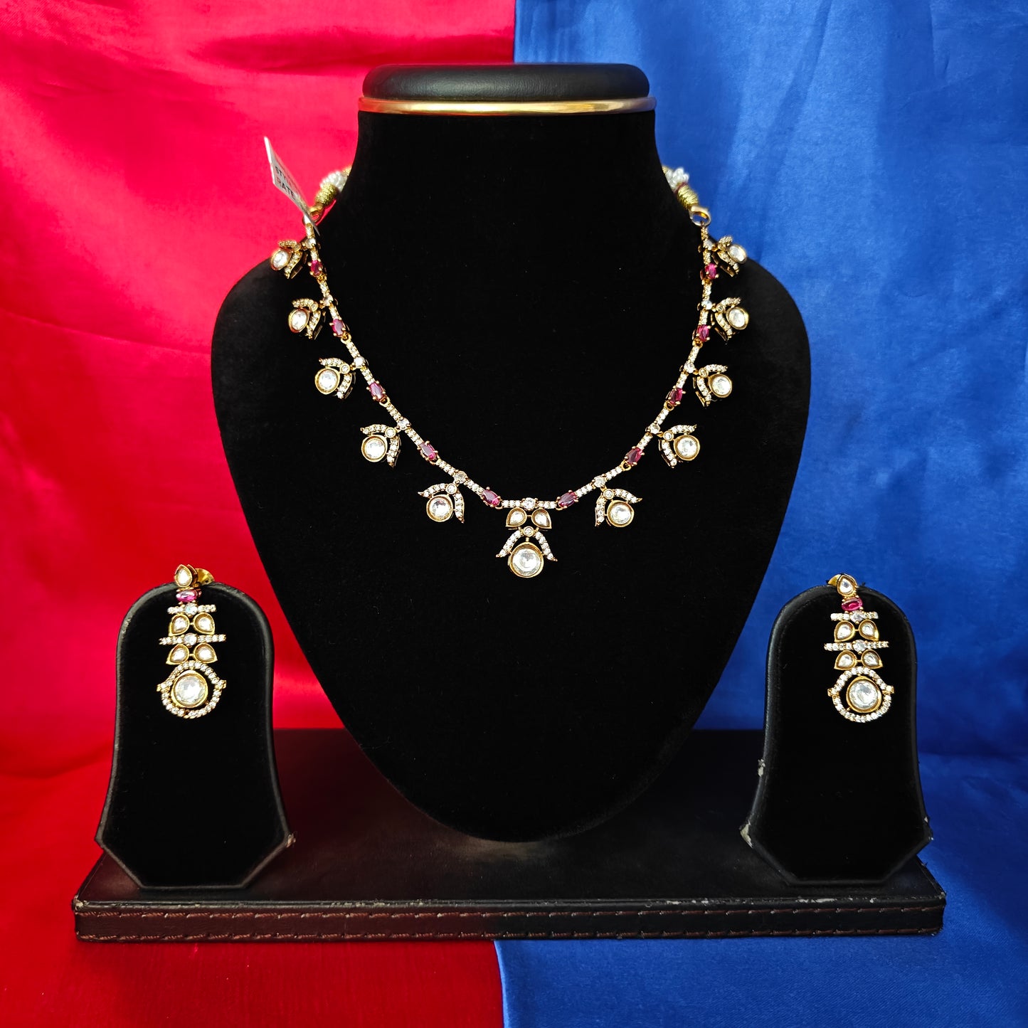 Beautiful Mini Haaram In Ruby Stone