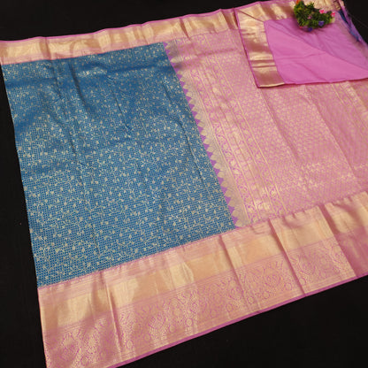 Resham Mix Kanchi Pattu checks Sarees
