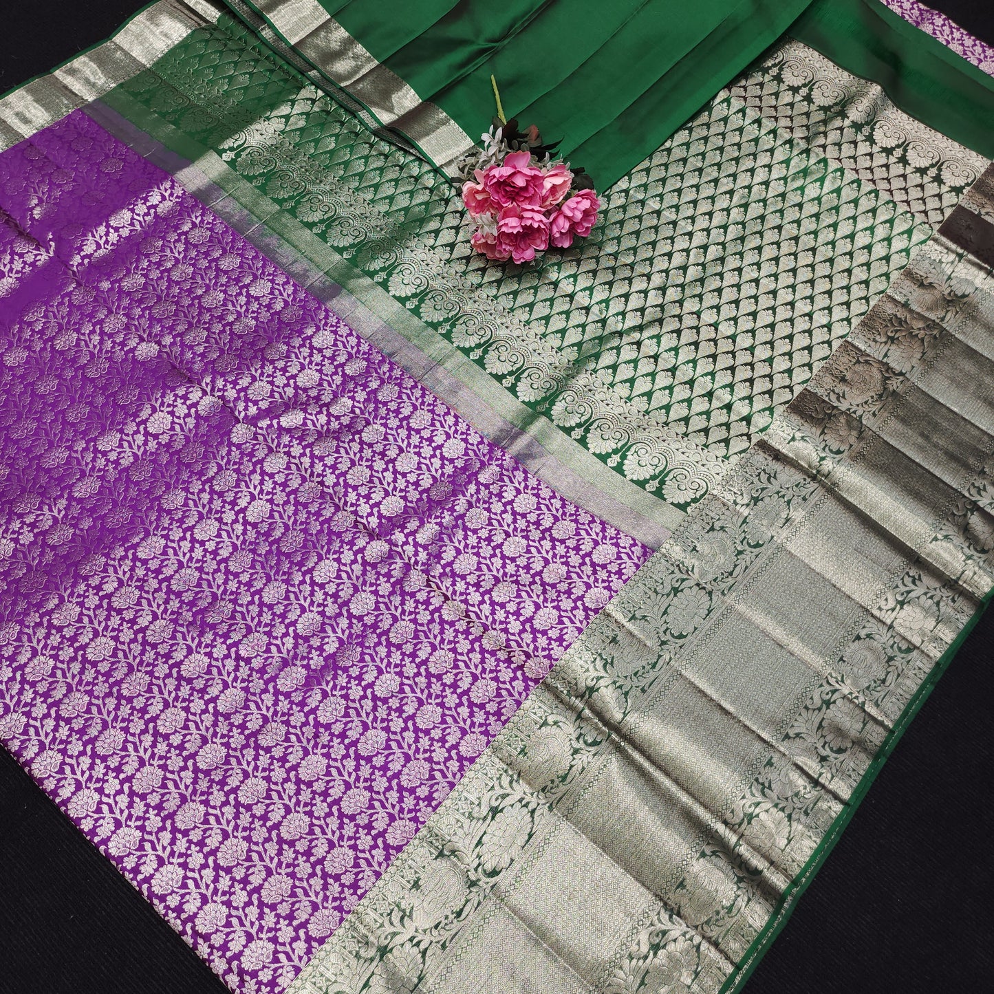 Handloom Pure Resham German Kanchi Pattu Saree