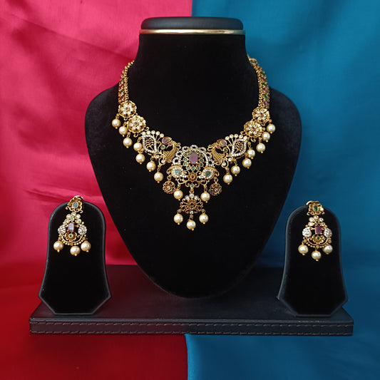 Beautiful Nakshi Short Necklace