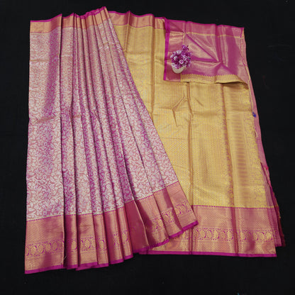 ✨️Semi Kanchi Pattu One Gram Gold Saree💫