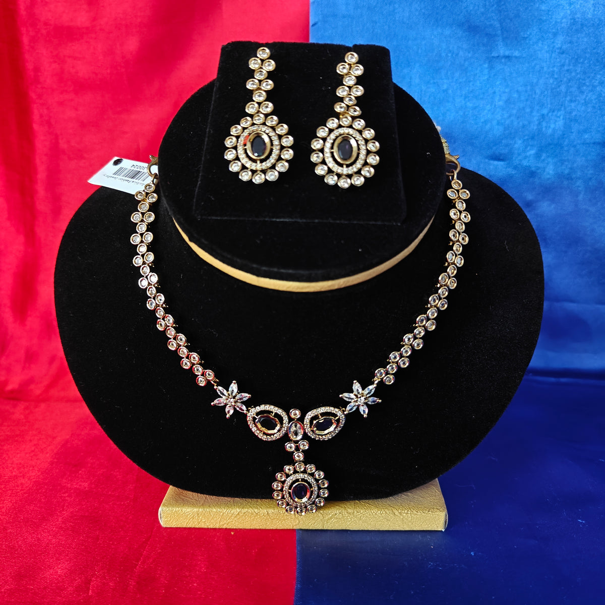 Beautiful Mini Haaram In Purple Stone